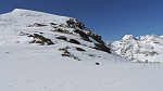 Dalla bocchetta il Monte Sangiatto (mt.2387) che oggi appare anche da questo versante poco adatto alle ciaspole....